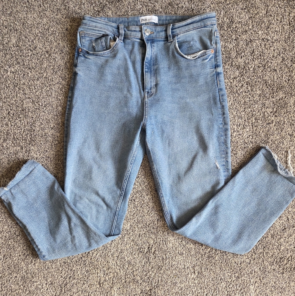 Zara Light Blue Denim Skinny Jeans